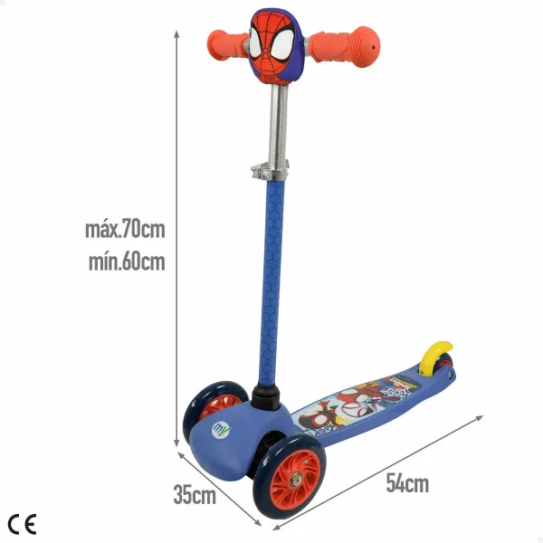 Paspirtukas Spidey Metalinis Plastmasinis Spalvotas