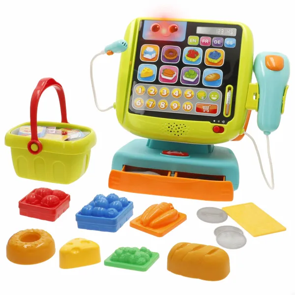 Деревянный кассовый аппарат с принадлежностями Winfun 24 X 23 X 11 CM (2 штук)