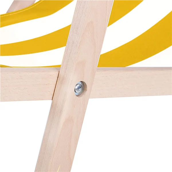 Wooden chair Springos DC0010 DSWY with yellow stripes