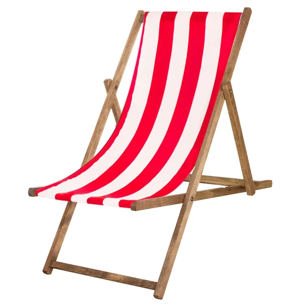 Folding chair Springos DC0012 DSWLR with red stripes