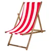 Folding chair Springos DC0012 DSWLR with red stripes