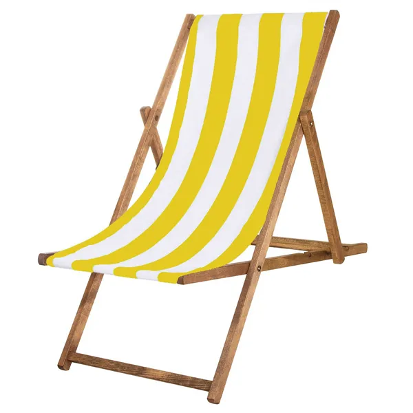 Folding chair Springos DC0012 DSWY with yellow stripes