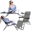 Adjustable garden chair Springos GC0013 grey
