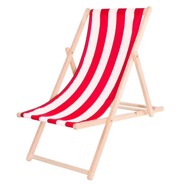 Wooden chair Springos DC0010 DSWLR with red stripes