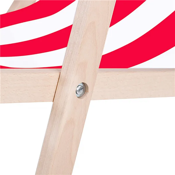 Wooden chair Springos DC0010 DSWLR with red stripes