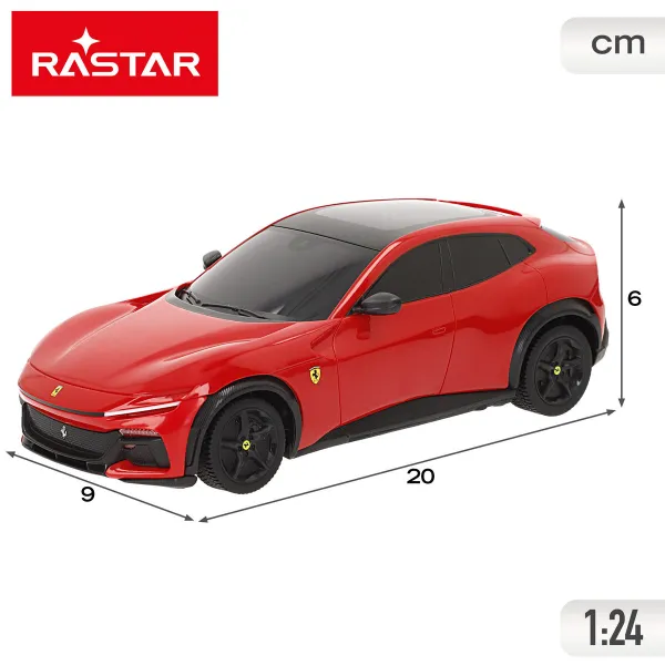 Kauko-ohjattava auto Ferrari PUROSANGUE 1:24 20 x 6 x 9 cm (4 osaa)