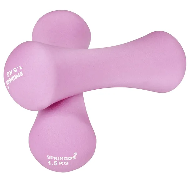 Neoprene dumbbells Springos FA1039 2 x1.5kg