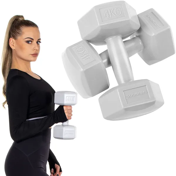 Hex dumbbells Springos FA1035 2 x 4 kg