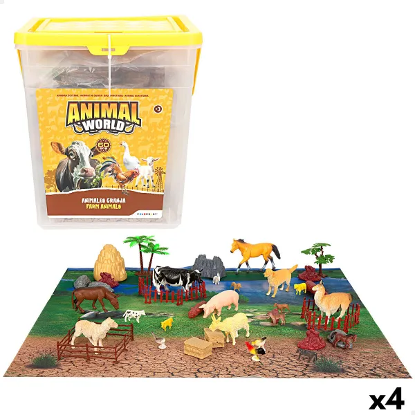 Fermas Dzīnieku Komplekts Colorbaby Plastmasa 16 x 12 x 4 cm (4 gb.)
