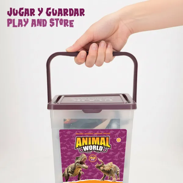 Setti dinosaurusta Colorbaby 20 x 12 x 7 cm 52 Kappaletta 4 osaa