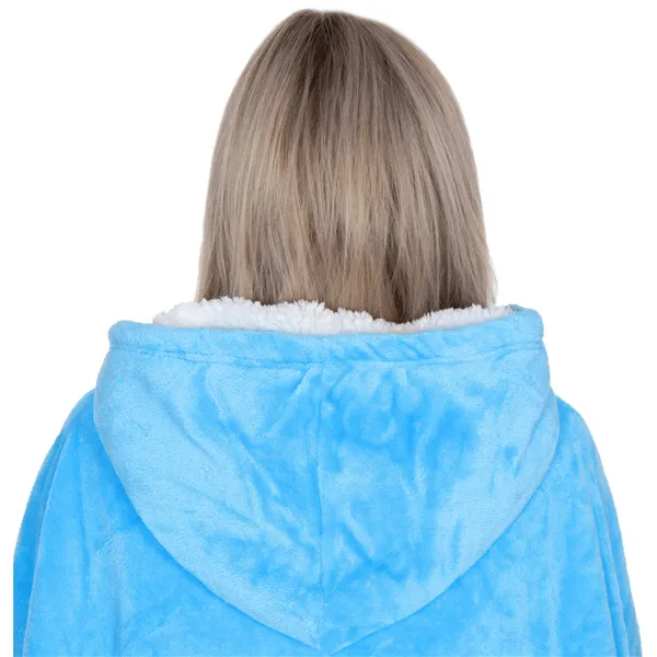 Oversized hoodie blanket Springos HA7319 sea blue