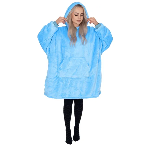 Oversized hoodie blanket Springos HA7319 sea blue