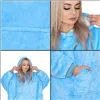 Oversized hoodie blanket Springos HA7319 sea blue