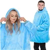 Oversized hoodie blanket Springos HA7319 sea blue