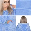 Oversized hoodie blanket Springos HA7320 light blue