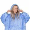 Oversized hoodie blanket Springos HA7320 light blue