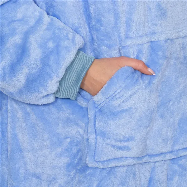 Oversized hoodie blanket Springos HA7320 light blue