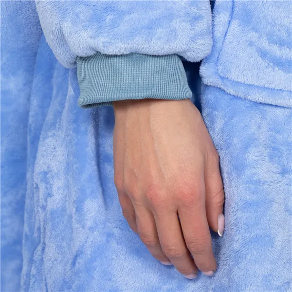 Oversized hoodie blanket Springos HA7320 light blue