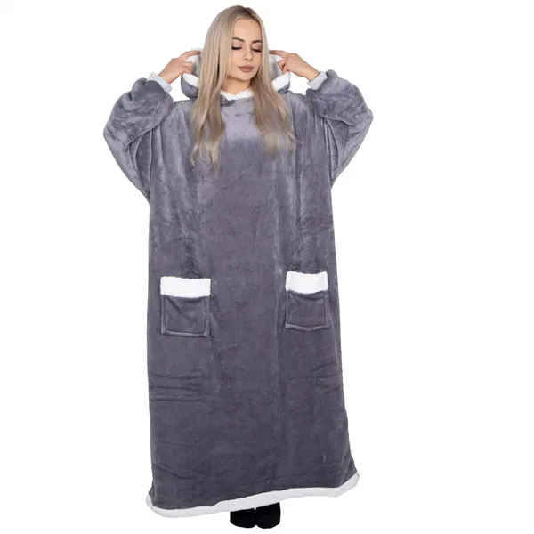 Oversized hoodie blanket Springos HA7328 gray