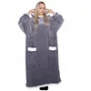 Oversized hoodie blanket Springos HA7328 gray