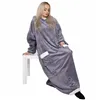 Oversized hoodie blanket Springos HA7328 gray