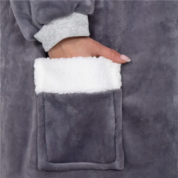 Oversized hoodie blanket Springos HA7328 gray