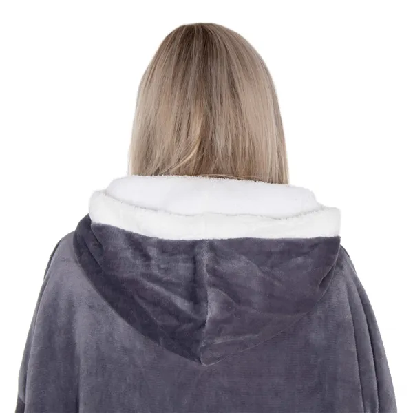 Oversized hoodie blanket Springos HA7328 gray