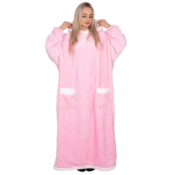 Oversized hoodie blanket Springos HA7329 pink