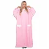 Oversized hoodie blanket Springos HA7329 pink