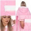 Oversized hoodie blanket Springos HA7329 pink