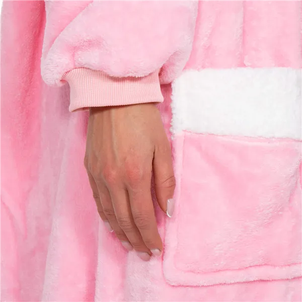 Didelio dydžio gobtuvas su gobtuvu Springos HA7329 rožinė