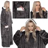 Oversized hoodie blanket Springos HA7330 gray