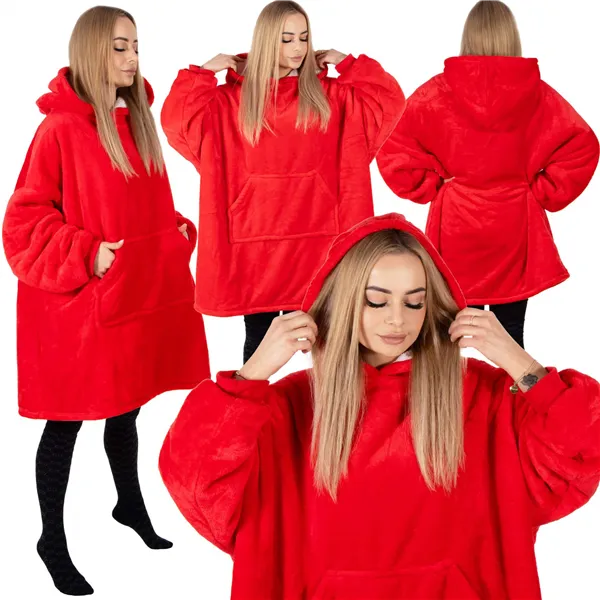 Oversized hoodie blanket Springos HA7321 red