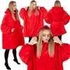 Oversized hoodie blanket Springos HA7321 red