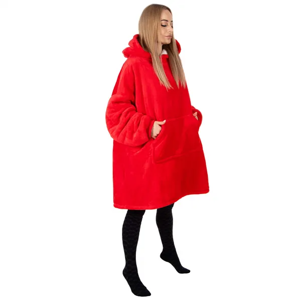 Oversized hoodie blanket Springos HA7321 red