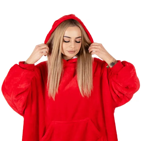 Oversized hoodie blanket Springos HA7321 red