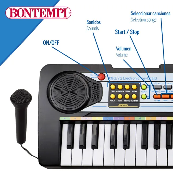 Elektrinis fortepijonas Bontempi 42 X 5 X 16 CM (6 vnt.)