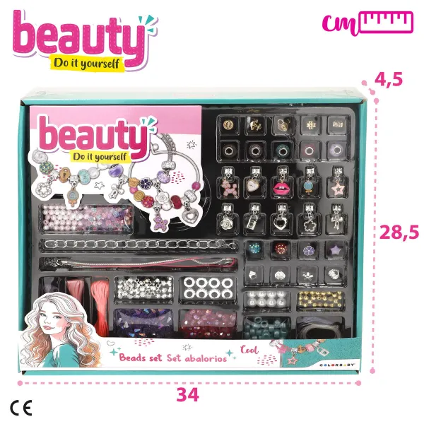 Bracelet and Necklace Making Kit Colorbaby 6,5 X 0,1 X 6,5 CM (6 Units)