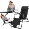 Adjustable garden chair Springos GC0060 black