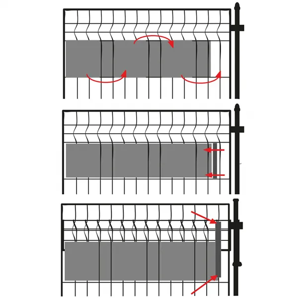 Fence tape Springos FN0001 19cmx35m 450g/m2 20 clips