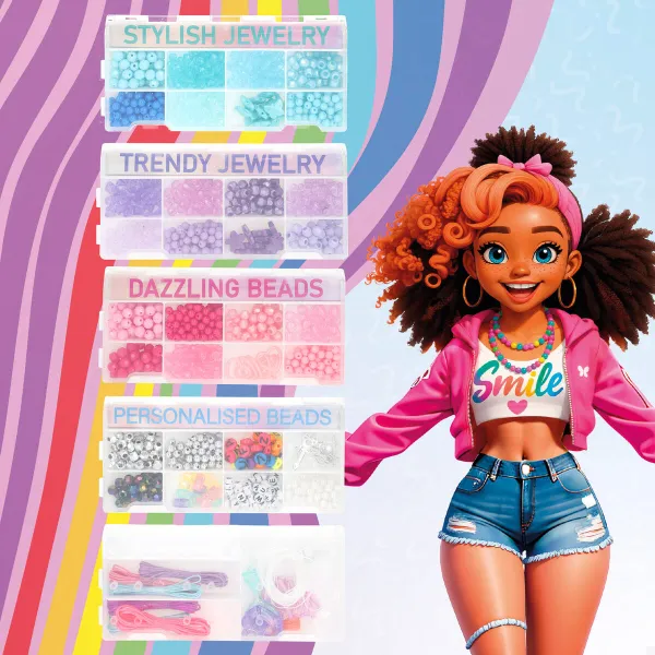 Apyrankių ir vėrinių kūrimo rinkinys Colorbaby 17 X 24 X 18,5 CM (2 vnt.)