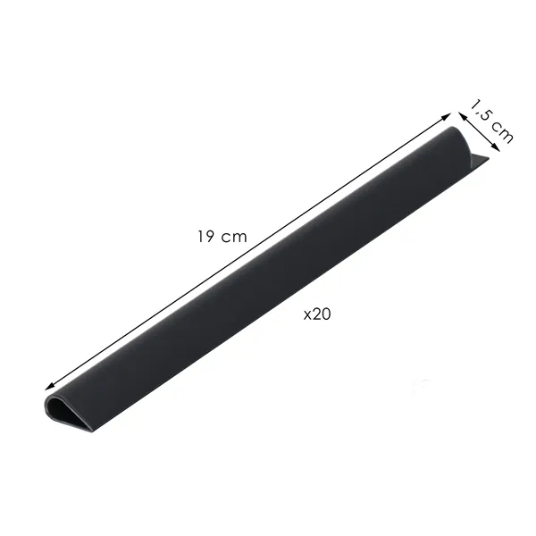 Mounting clips for fence tape Springos FN0006 19cm graphite