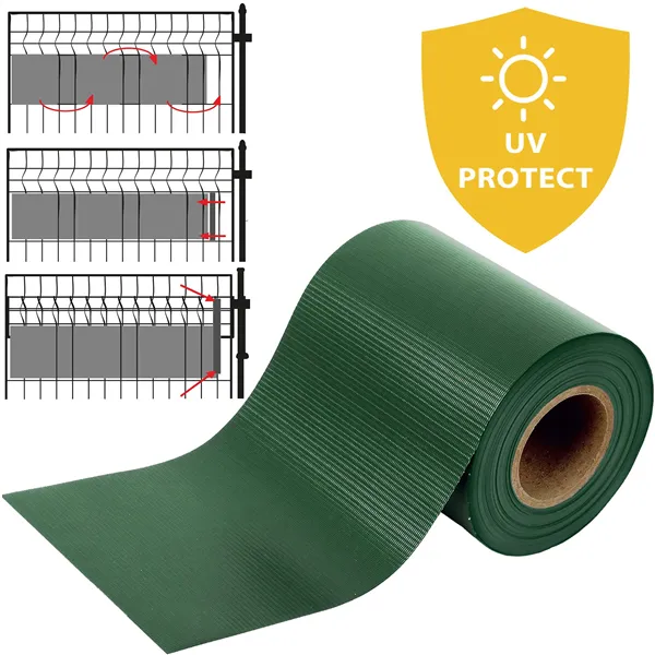 Fence tape Springos FN0008 19 cm x 35 m 450g/m2, dark green 20 Clips