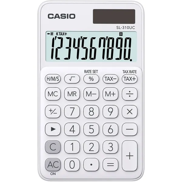 Laskin Casio SL-310UC-WE Valkoinen Muovinen 7 x 0,8 x 11,8 cm