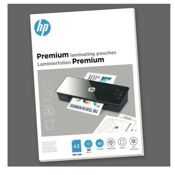 Laminavimo rankovės Hewlett Packard HPF9127A3125050 A3 50 Paklodės