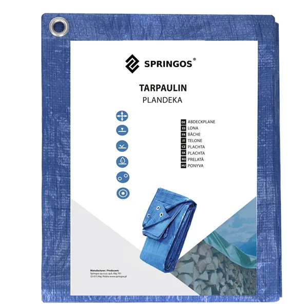 Tarpaulin Springos GA2112 6x9m blue