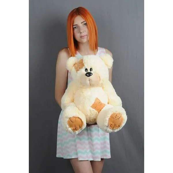 Плюшевый медвежонок GO GIFT TEDDY 60 CR Кремовый Плюшевая ткань 60 cm
