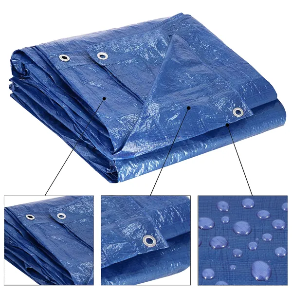 Tarpaulin Springos GA2121 3 x 4m blue