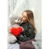 Плюшевый медвежонок GO GIFT FRANK 50 GR Серый Плюшевая ткань Сердце 50 cm