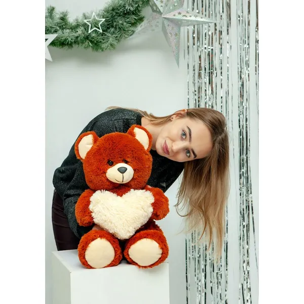 Плюшевый медвежонок GO GIFT FRANK 50 BR Коричневый Плюшевая ткань Сердце 50 cm